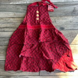 Kohls St Nicholas Square Holiday Ruffled Christmas Apron OSFM